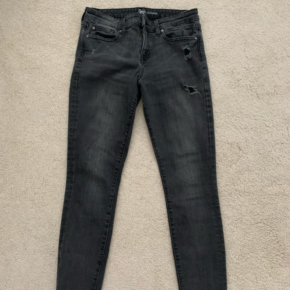 GAP Gray Denim Leggings - Picture 2 of 5
